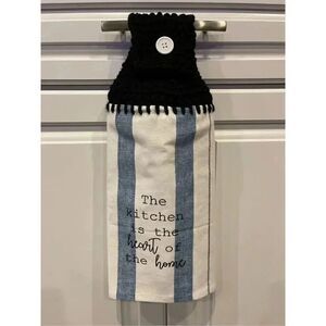 Crochet Top Kitchen Towel- The Kitchen Is The Heart Of The Home 💙